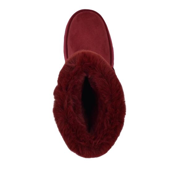 GUESS Women's Denla Cold Weather Faux Fur Cozy Booties Red Size 10 M - Picture 3 of 4